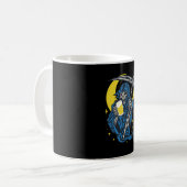 Grimischer Sensenmann trinken Bier Kaffeetasse (Vorderseite Links)