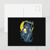 Grimischer Sensenmann trinken Bier Postkarte (Vorne/Hinten)