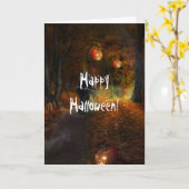 Grimischer Sensenmann und Kürbis Karte (Gelbe Blume)