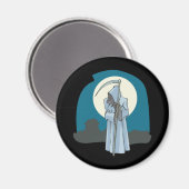 Grimischer Sensenmann und Mond Magnet (Vorderseite/Rückseite)