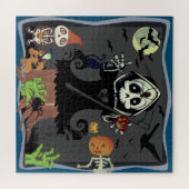 Grimischer Sensenmann Zombie Skeleton Gnome Pumpki Puzzle (Horizontal)
