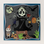 Grimischer Sensenmann Zombie Skeleton Gnome Pumpki Puzzle (Vertikal)