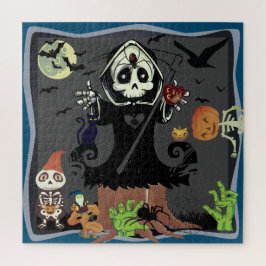 Grimischer Sensenmann Zombie Skeleton Gnome Pumpki Puzzle