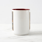 Grimisches Selbstportrait Zweifarbige Tasse (Mittel)