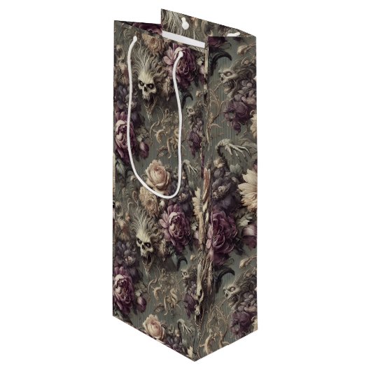 Grimm des Rabiden Specter - Gotik Viktorianisch Geschenktüte Für Weinflaschen (Vorderseite Schrägansicht)