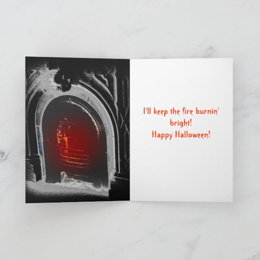 Grimm Gothic Halloween Greetings Karte (Innenseite)