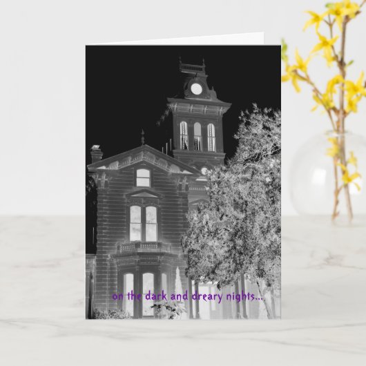 Grimm Gothic Halloween Greetings Karte (Gelbe Blume)