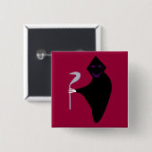 Grimm-Sensenmann Halloween-Taste Button (Vorne & Hinten)