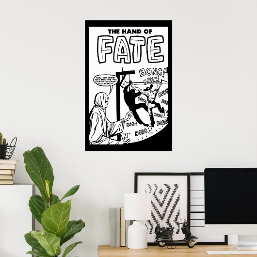 Grimm Sensenmann Man Holding Back Time Comic Art Poster (Heimbüro)