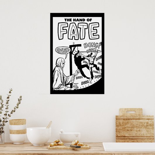 Grimm Sensenmann Man Holding Back Time Comic Art Poster (Küche)