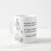 Grimmige 40. Geburtstag Tasse (Vorderseite Links)