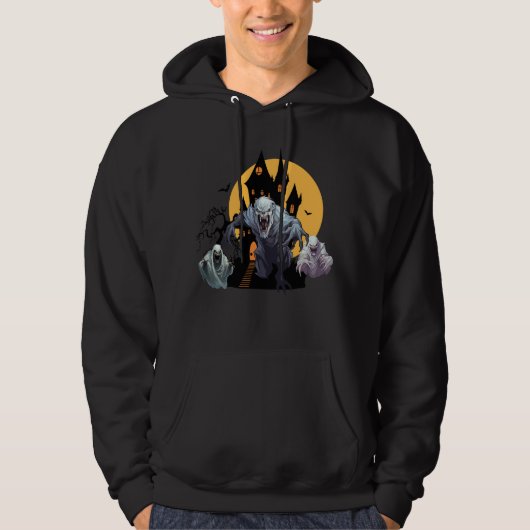 Grimmige Grinning Ghosts Hoodie (Vorderseite)