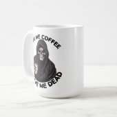Grimmige Kaffee-Tasse Sensenmann, Horror Spooky-Ge Kaffeetasse (Vorderseite Links)