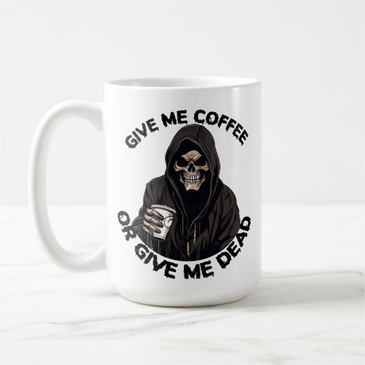 Grimmige Kaffee-Tasse Sensenmann, Horror Spooky-Ge Kaffeetasse (Links)