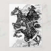 Grimmige Sensenmann BW-Postkarte Postkarte (Vorderseite)