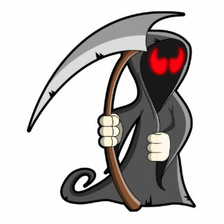 Grimmige Sensenmann-Foto-Skulptur-Ausschnitte Freistehende Fotoskulptur