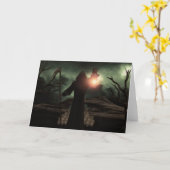 Grimmige Sensenmann-Grußkarte Karte (Gelbe Blume)