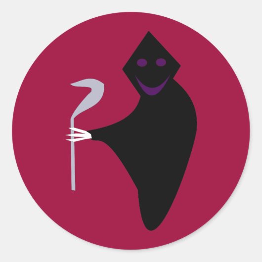 Grimmige Sensenmann Halloween Stickers (Vorderseite)