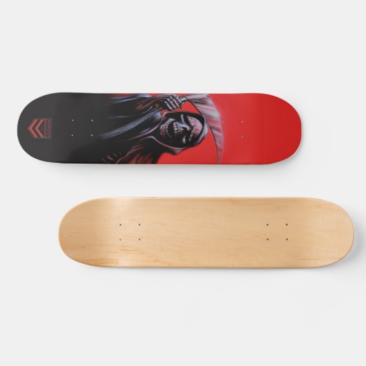 Grimmige Sensenmann-Skate-Plattform durch Skateboard (Horizontal)