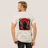 Grimmige Sensenmann Szene Tri-Blend Shirt (Rückseite voll)