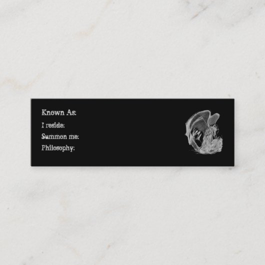 Grimmige Sensenmann-Visitenkarten Telefonnummerkarte (Vorderseite)