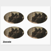 Grimmige Sensenmänner, die für Sie Gewartet werden Ovaler Aufkleber (Blatt)