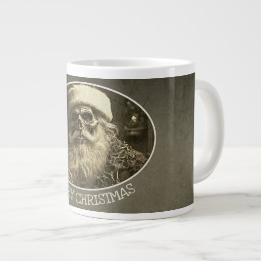 Grimmige Weihnachten - Skelett Santa 65609 Jumbo-Tasse (Vorderseite Rechts)