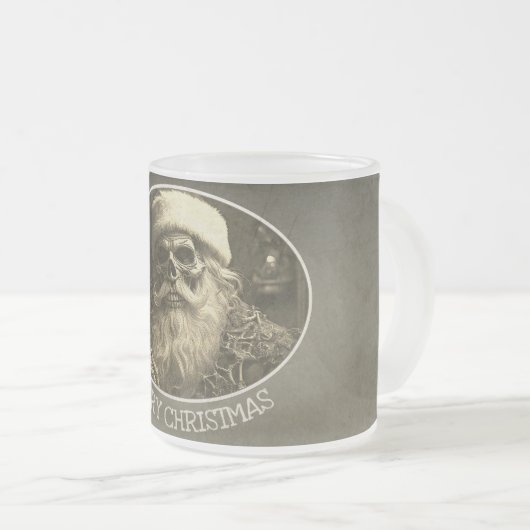 Grimmige Weihnachten - Skelett Santa 65609 Mattglastasse (VorderseiteRechts)