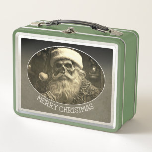 Grimmige Weihnachten - Skelett Santa 65609 Metall Brotdose