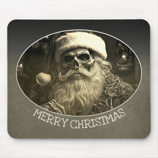 Grimmige Weihnachten - Skelett Santa 65609 Mousepad (Vorne)