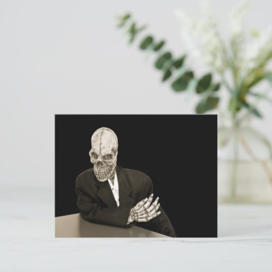 Grimmiger Sensenmann 3 Postkarte (Stehend Vorderseite)