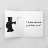 Grimmiger Sensenmann-60. Geburtstags-Karte Karte (Innenseite)