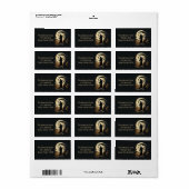 Grimmiger Sensenmann Adressaufkleber (Vorne)