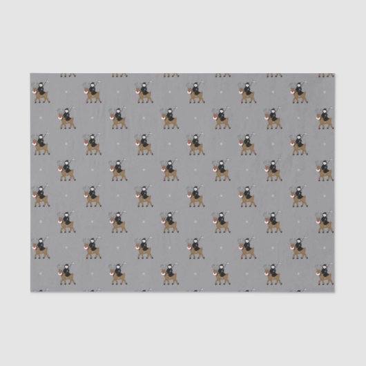 Grimmiger Sensenmann auf einem Ren-Seidenpapier Seidenpapier (Vorderseite)