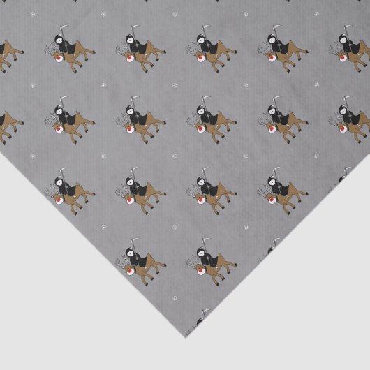 Grimmiger Sensenmann auf einem Ren-Seidenpapier Seidenpapier (Ausschnitt)