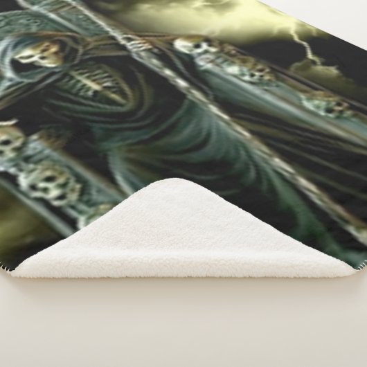 GRIMMIGER SENSENMANN auf SEINEM THRON Sherpadecke (3/4)