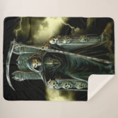 GRIMMIGER SENSENMANN auf SEINEM THRON Sherpadecke (Vorderseite (Horizontal))