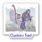 Grimmiger Sensenmann Aufkleber (Vorderseite)