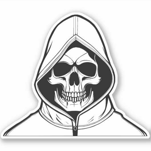 Grimmiger Sensenmann Aufkleber (Vorderseite)