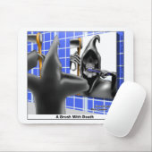 Grimmiger Sensenmann Brush W/Death Funny T-Shirts Mousepad (Mit Mouse)