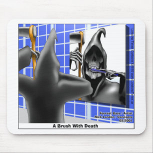 Grimmiger Sensenmann Brush W/Death Funny T-Shirts Mousepad