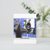 Grimmiger Sensenmann Brush W/Death Funny T-Shirts Postkarte (Stehend Vorderseite)