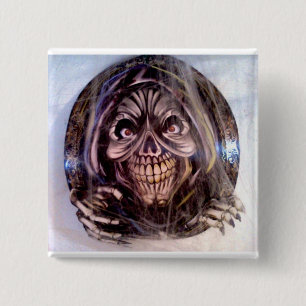 Grimmiger Sensenmann Button