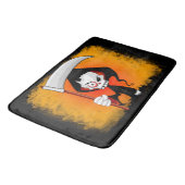 Grimmiger Sensenmann Cartoon Badematte (Schrägansicht)