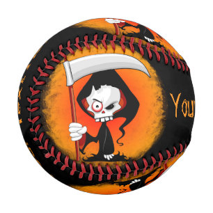 Grimmiger Sensenmann Cartoon Baseball