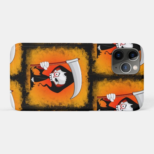 Grimmiger Sensenmann Cartoon Case-Mate iPhone Hülle (Rückseite (Horizontal))