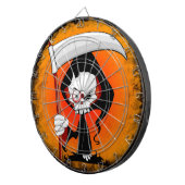 Grimmiger Sensenmann Cartoon Dartscheibe (Vorderseite rechts)