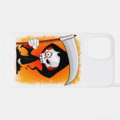 Grimmiger Sensenmann Cartoon iPhone Hülle (Rückseite (Horizontal))