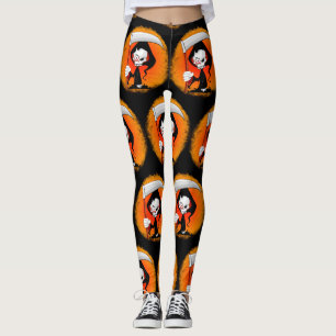 Grimmiger Sensenmann Cartoon Leggings