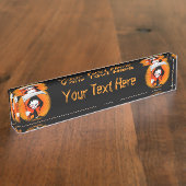 Grimmiger Sensenmann Cartoon Namensplakette (Seite)